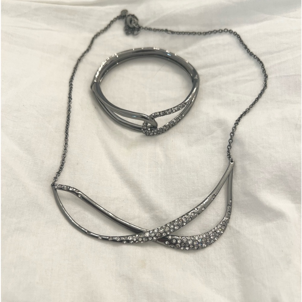 Alexis Bittar Miss Havisham Bar Bib Necklace & Bracelet Set